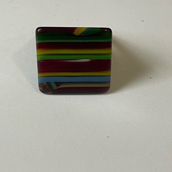 Carlos Sobral day stripe pop art ring, size 9, NEW - Picture 4 of 7